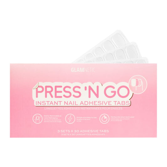Press 'n Go Instant Nail Adhesive Tabs | Short Term Wear, Easily Removable &amp; Less Damaging, Customized Fit | 90 Tabs