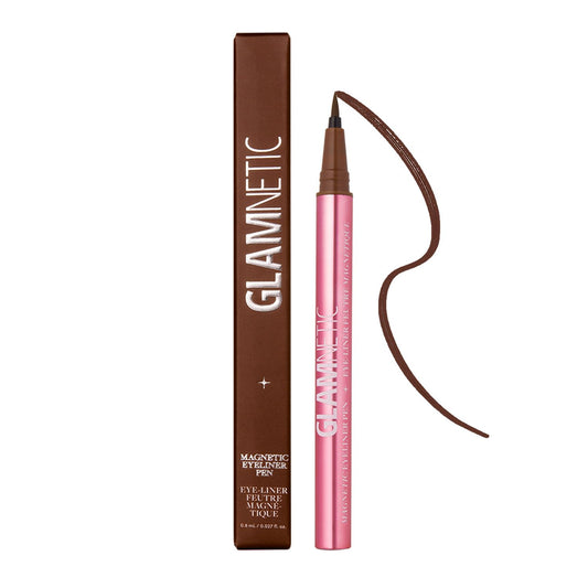 Felt Tip Magnetic Eyeliner Pen - Brown 0.025 fl oz | Brown Smudgeproof &amp; Waterproof Eyeliner Pen, All-Day Hold for Magnetic Eyelashes, Quick-Drying, Paraben-Free