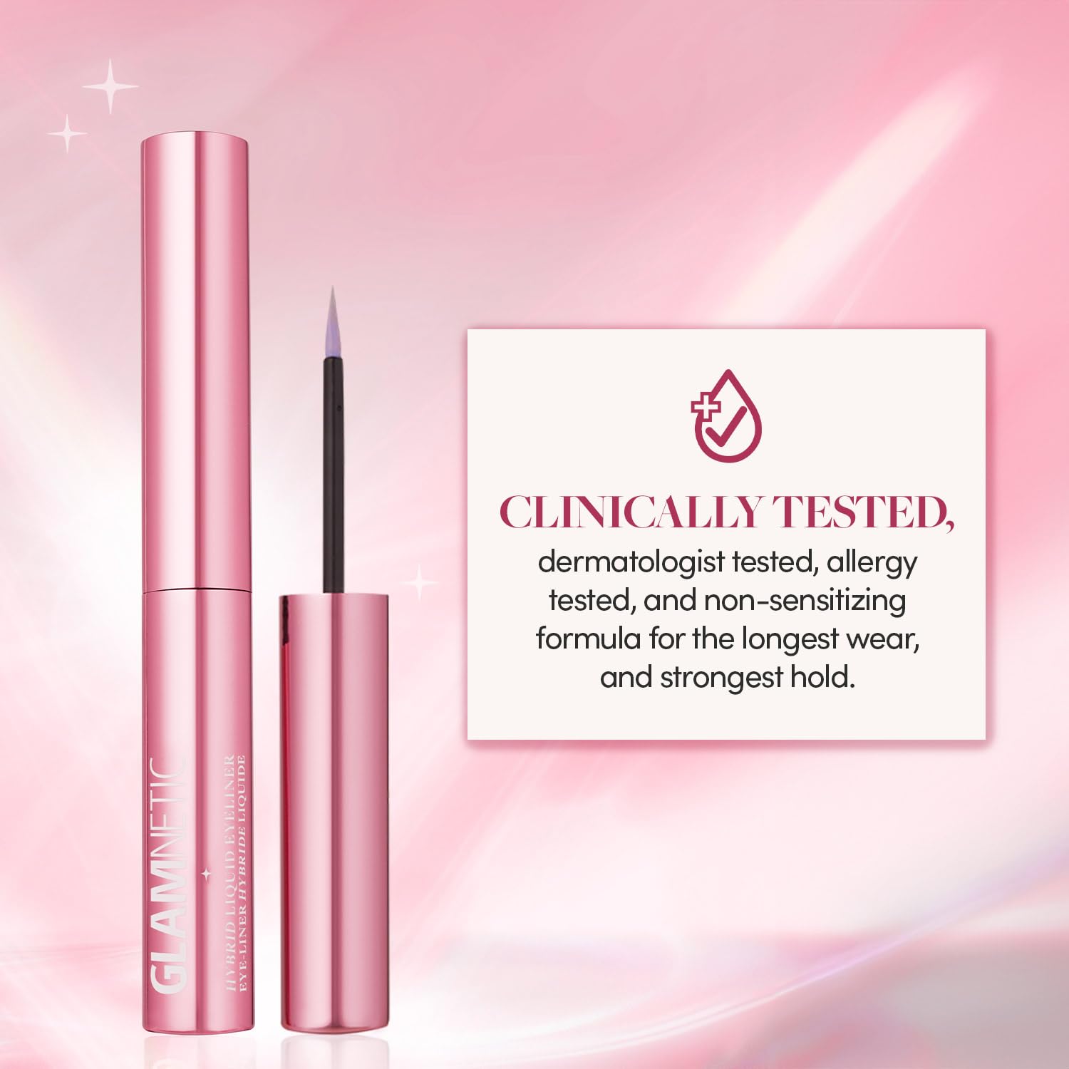 Hybrid Magnetic Eyeliner, Liquid Clear, for Eyelashes - Waterproof &amp; Smudge Proof Liner | All-Day Hold for Magnetic Lashes, Quick-Drying, Paraben-Free 0.025 fl oz