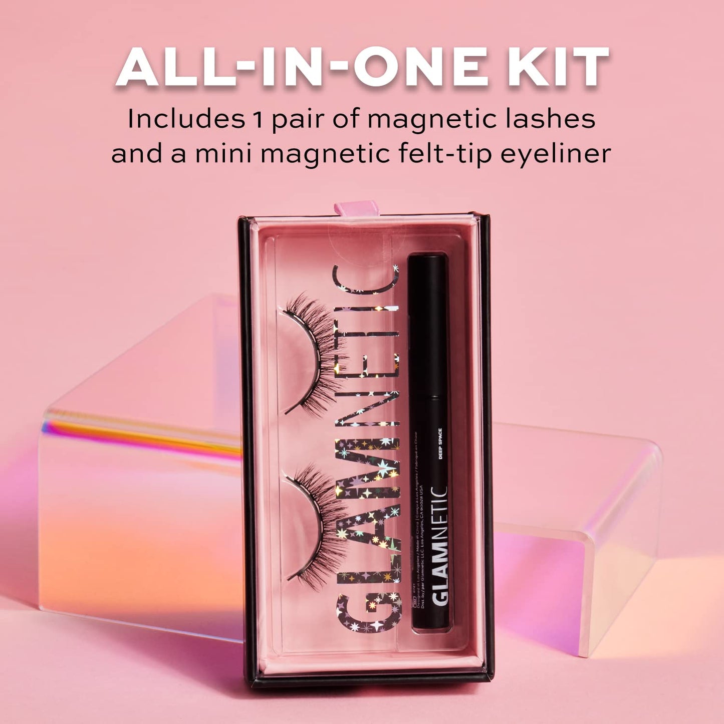 Magnetic Eyelashes Lash Kit | Virgo + Magnetic Eyeliner Pen Lashes Pack, Dramatic Long Eyelash Kit, Reusable up to 60 times - 1 pair + liner