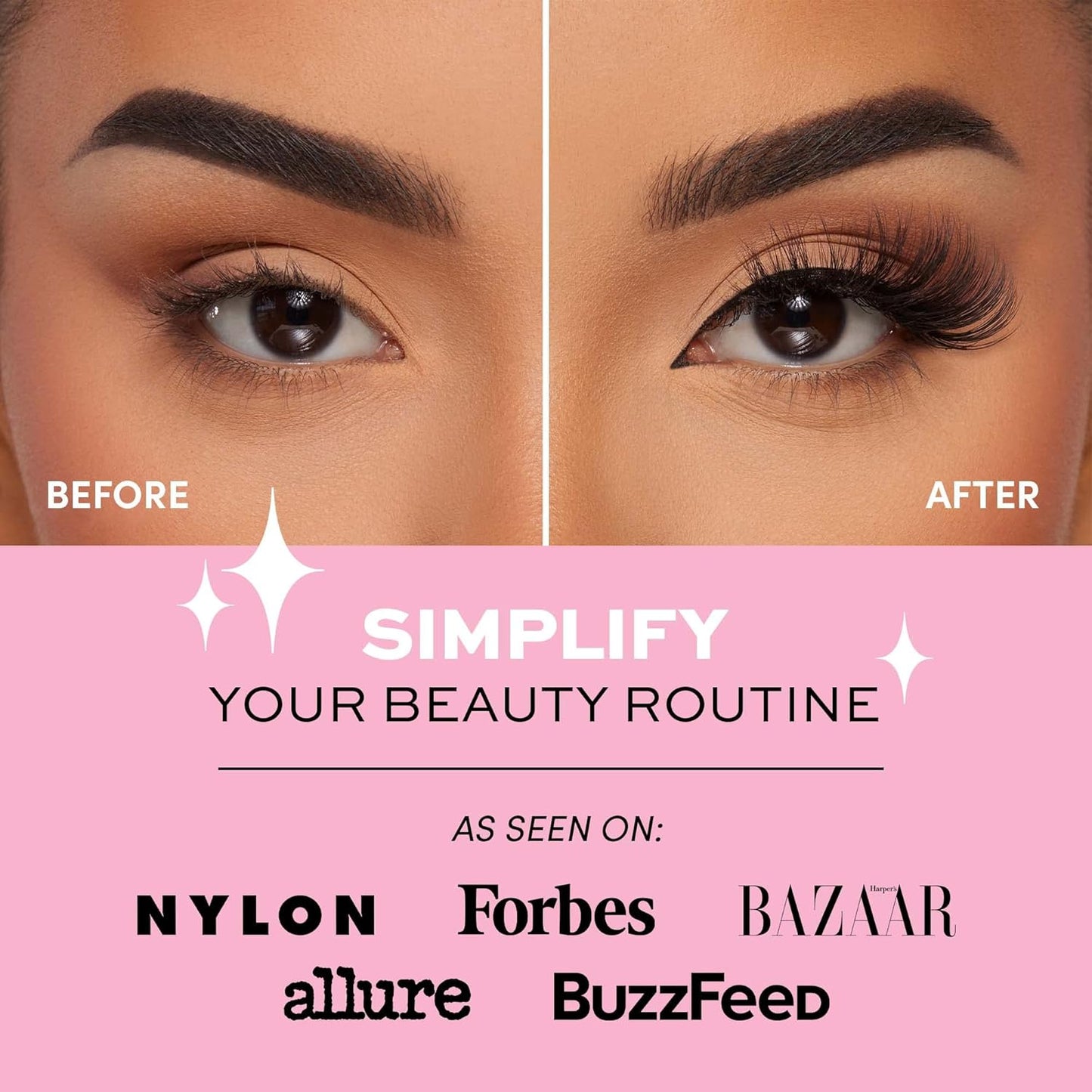 Magnetic Eyelashes - VIP | Long Magnetic Lashes, 60 Wears Reusable High Volume Faux Mink Lashes, Dramatic, Round - 1 Pair