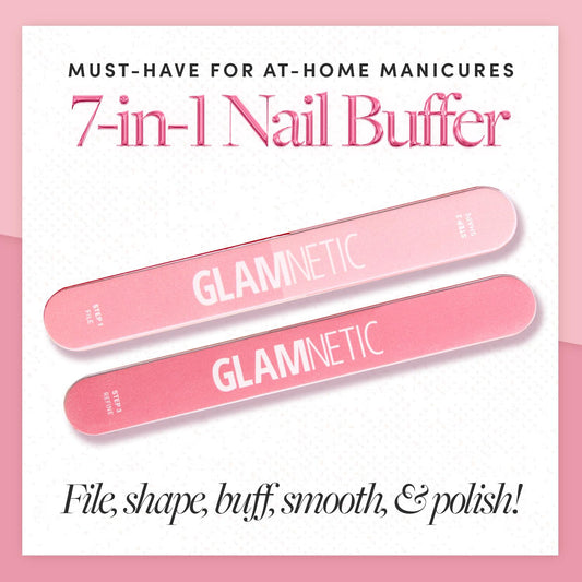 7-in-1 Nail Buffer | All-in-One, 7 Step Nail Buffing Block for Filing, Shaping, Smoothing &amp; Polishing | Lightweight &amp; Easy to Use | EVA &amp; Sandpaper Nail File Buffer