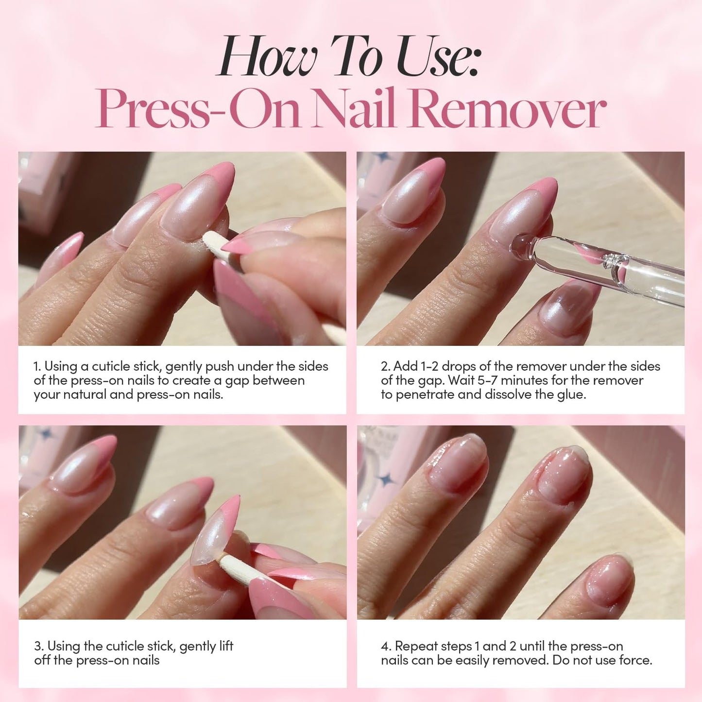 Press On Nail Remover | Odorless, No Acetone, Gentle Press-On Nail Remover Serum for Fake Nails | 30 ml/1.01 fl. oz.