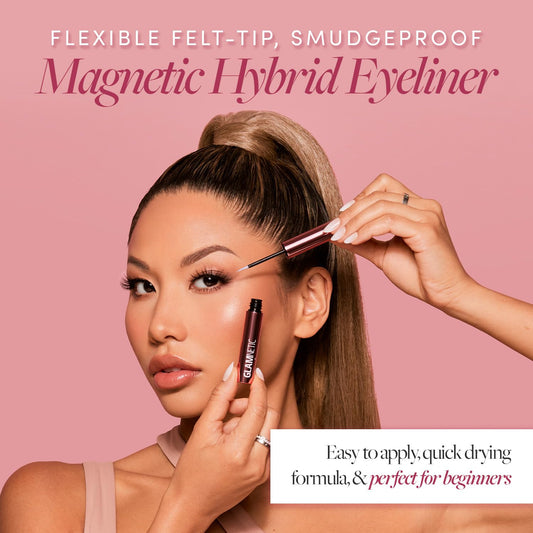 Hybrid Magnetic Eyeliner, Liquid Clear, for Eyelashes - Waterproof &amp; Smudge Proof Liner | All-Day Hold for Magnetic Lashes, Quick-Drying, Paraben-Free 0.025 fl oz