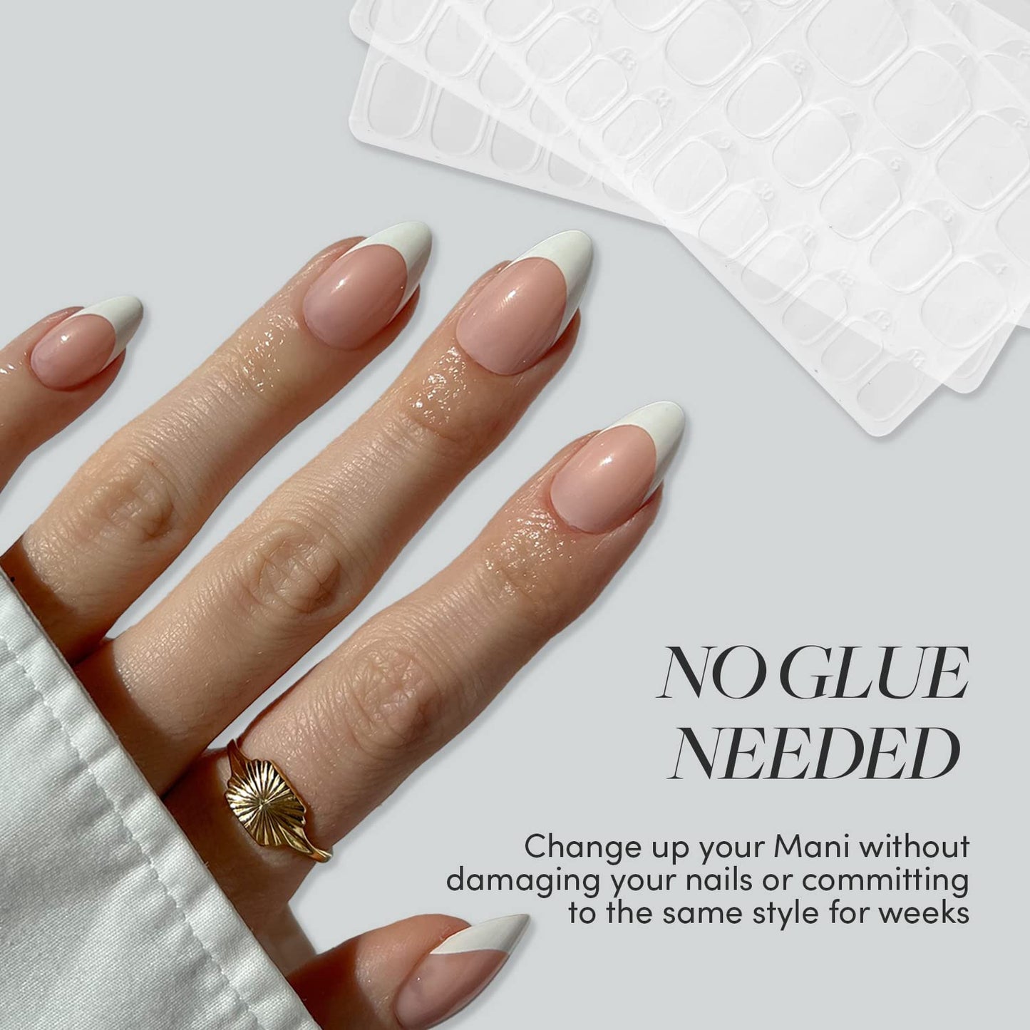 Press 'n Go Instant Nail Adhesive Tabs | Short Term Wear, Easily Removable &amp; Less Damaging, Customized Fit | 90 Tabs