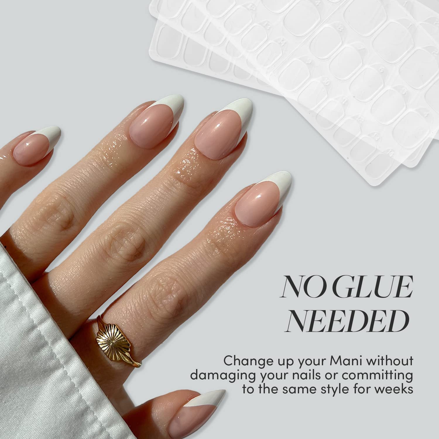 Press 'n Go Instant Nail Adhesive Tabs | Short Term Wear, Easily Removable &amp; Less Damaging, Customized Fit | 90 Tabs