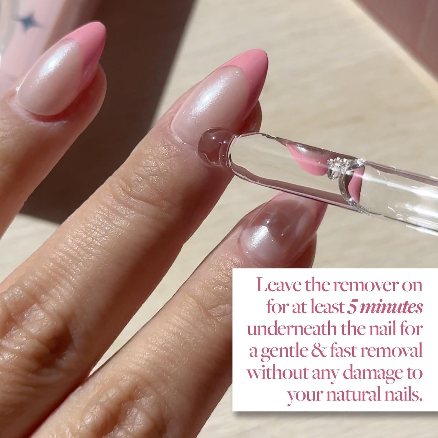 Press On Nail Remover | Odorless, No Acetone, Gentle Press-On Nail Remover Serum for Fake Nails | 30 ml/1.01 fl. oz.